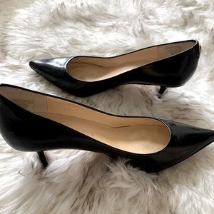 Ivanka black leather pumps. Size 7